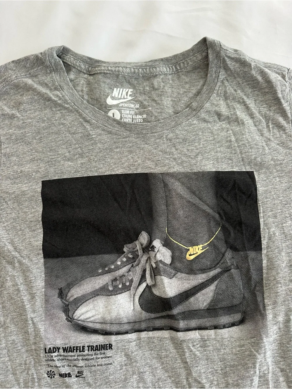 Nike Heather Gray Crewneck Baby Tee - Picture 2 of 4